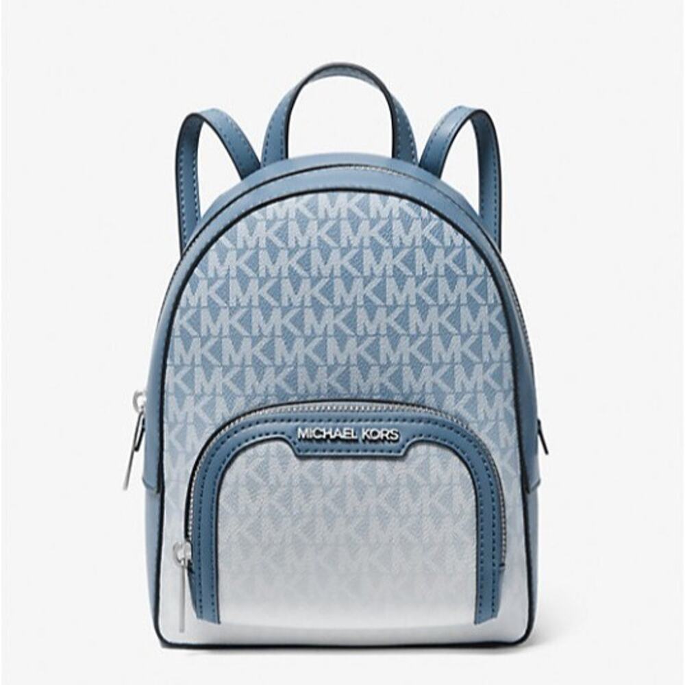 Michael Kors Backpack Jaycee Extra-Small Ombré Logo Convertible Backpack Denim